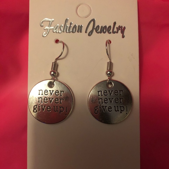 SOLD Never Give Up Earrings - Picture 4 of 4